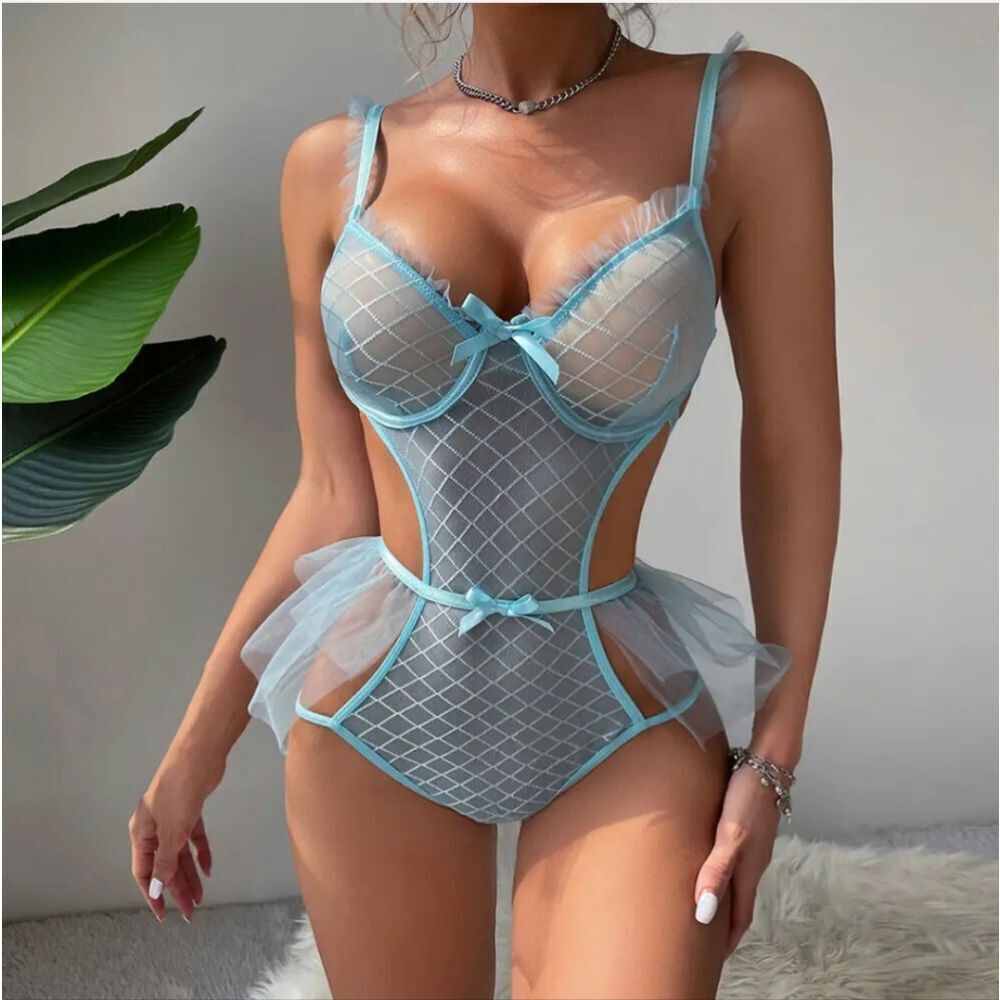 Women Sexy Lingerie Lace Bodysuit Strap Sleepwear Backless Jumpsuit Outfits